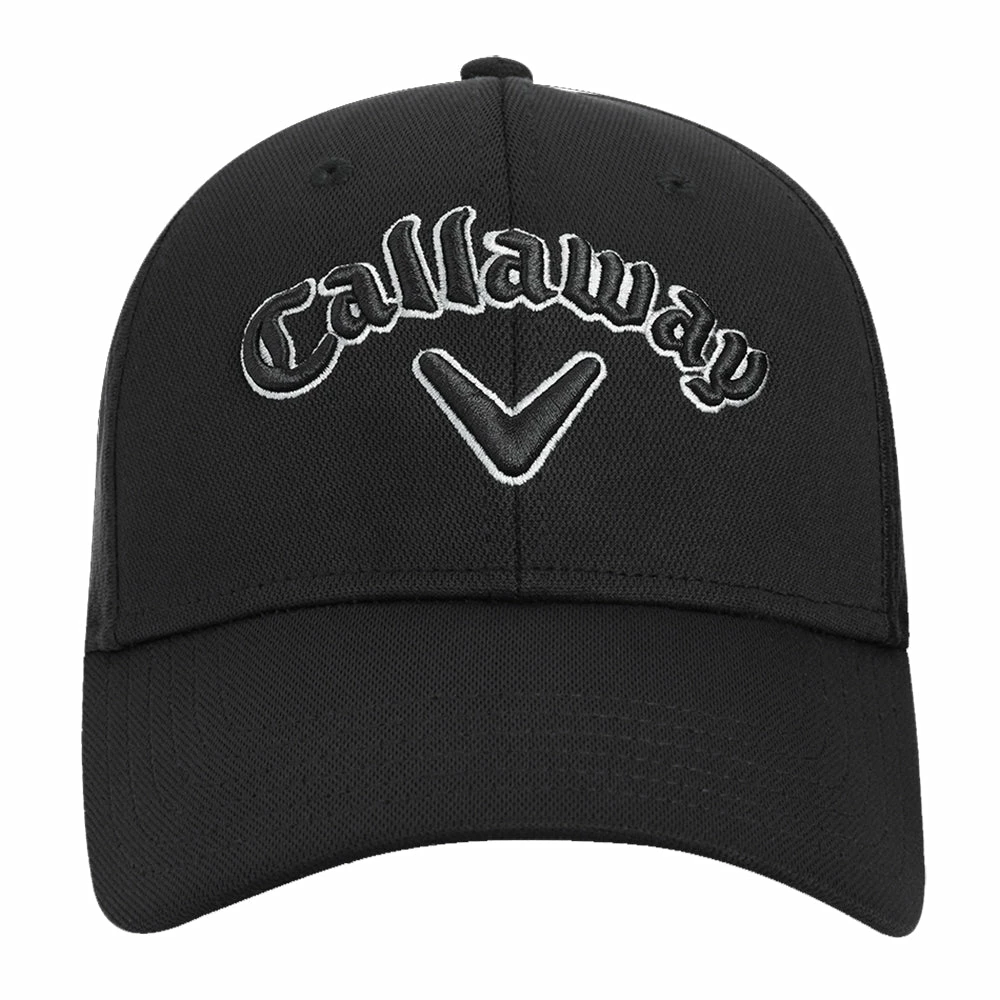 Callaway Mesh Fitted Black Charcoal Mens Cap - Image 3